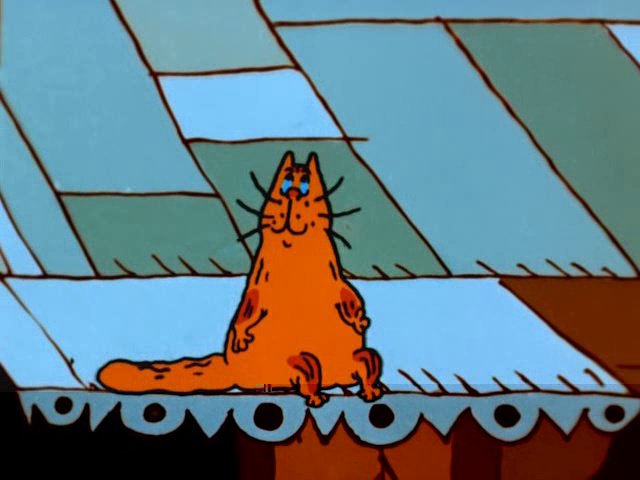 Картинка мультфильм про кота.