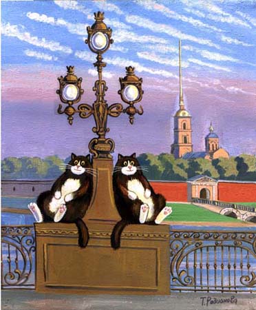 Рисунки кошек от Татьяны Родионовой 15
