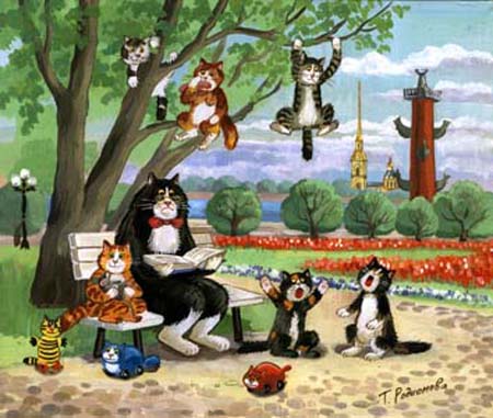 Рисунки кошек от Татьяны Родионовой 17