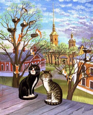 Рисунки кошек от Татьяны Родионовой 24