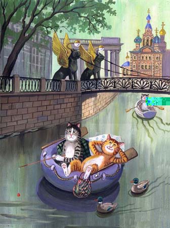 Рисунки кошек от Татьяны Родионовой 9