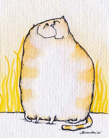 Рисунки кошек от Александра Соло 5