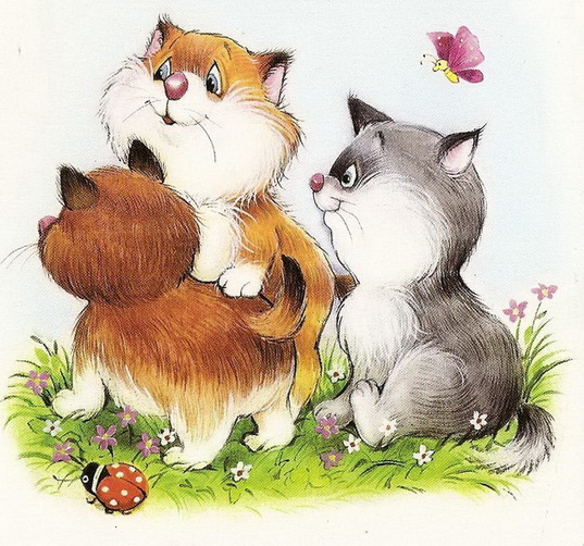 Рисунки котиков от Марии Емельяновой 2